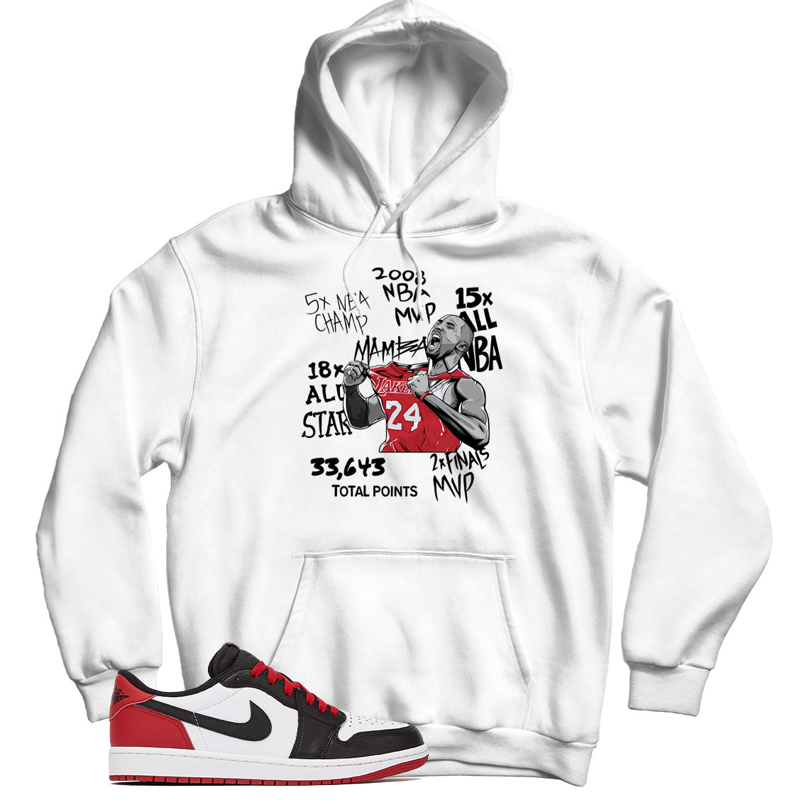 Jordan 1 Low Black Toe hoodie