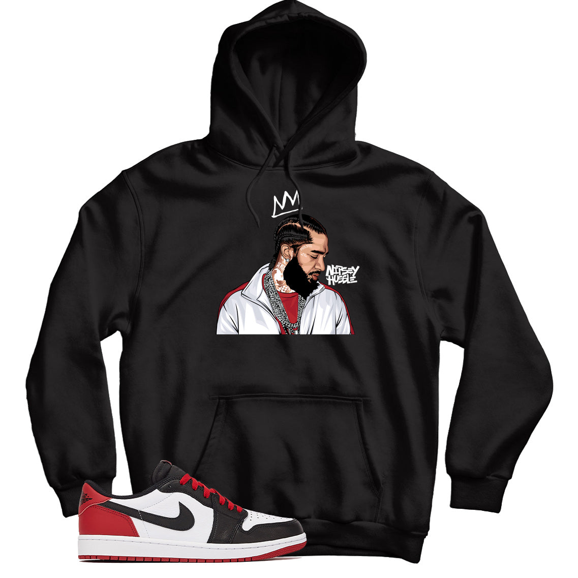 Jordan 1 Low Black Toe hoodie