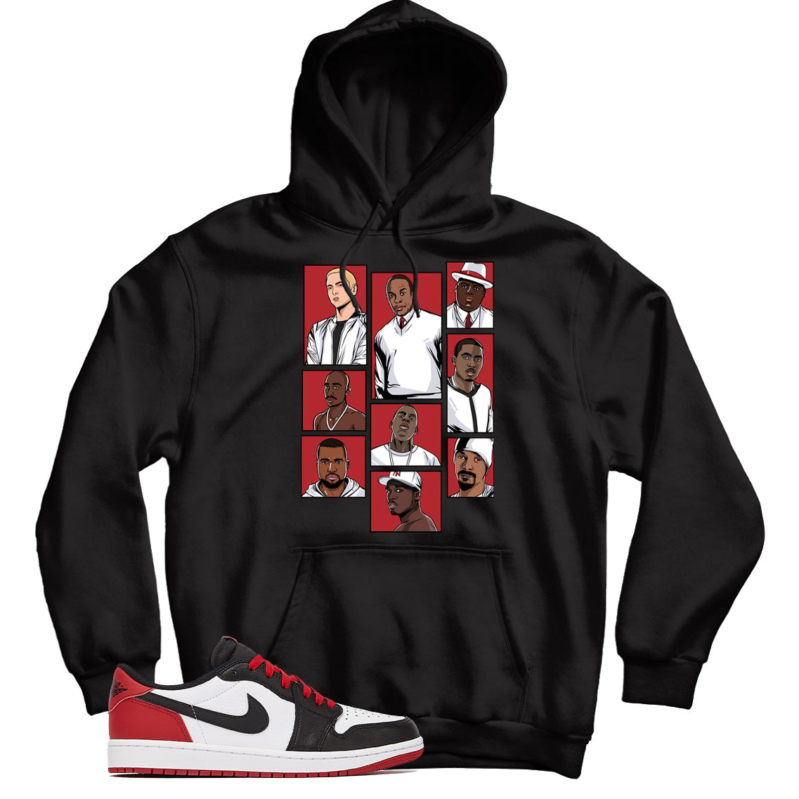 Jordan 1 Low Black Toe hoodie