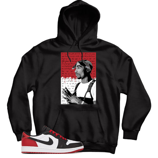 Hoodie Match Jordan 1 Low Black Toe