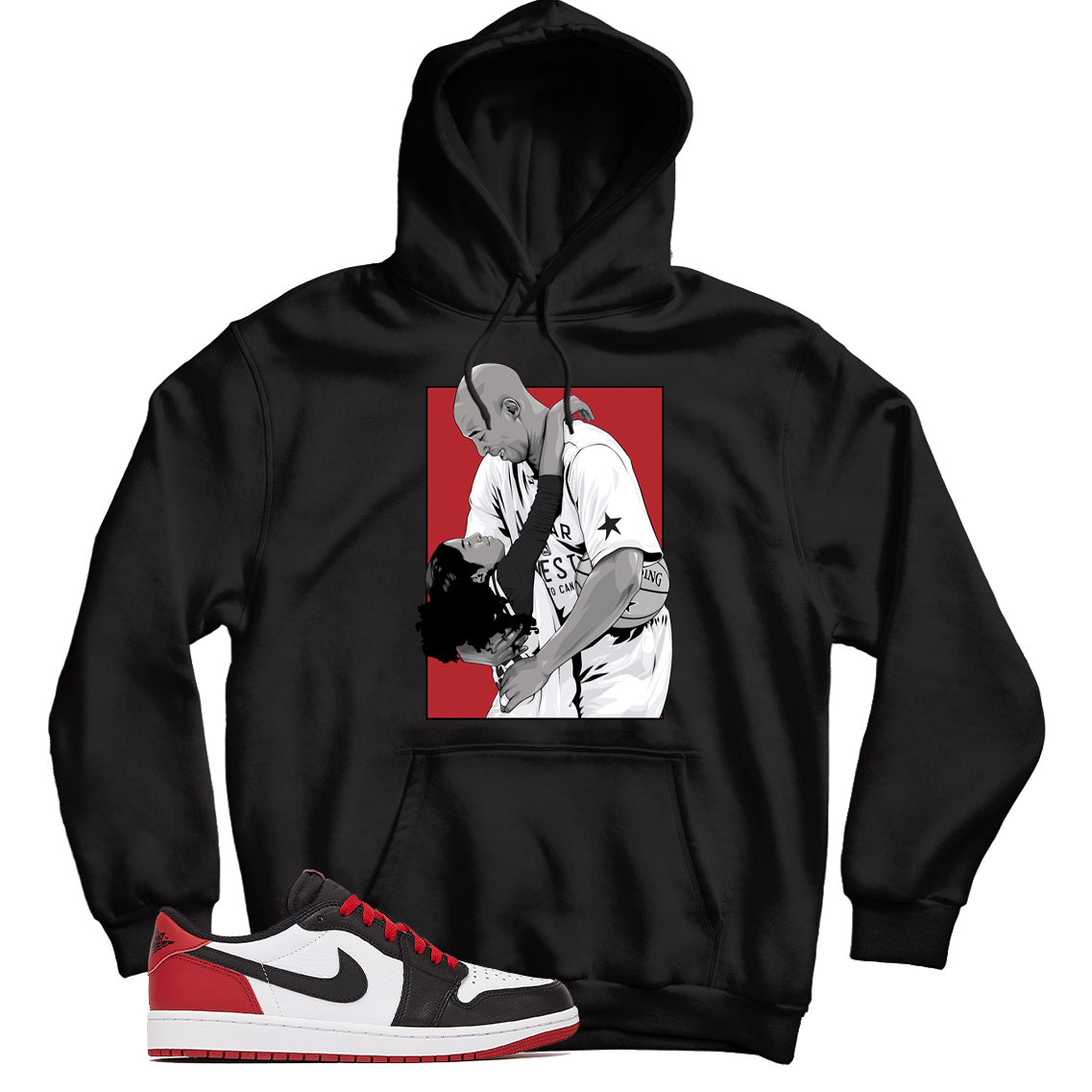 Jordan 1 Low Black Toe hoodie