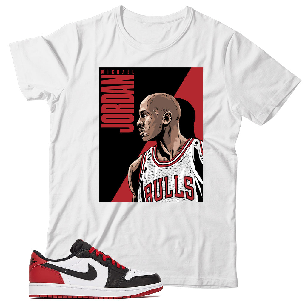 Jordan 1 Low Black Toe shirt