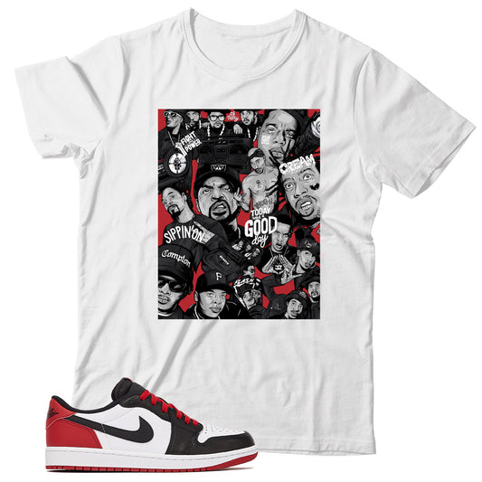 Jordan 1 Low Black Toe shirt