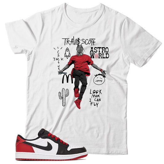 Jordan 1 Low Black Toe shirt