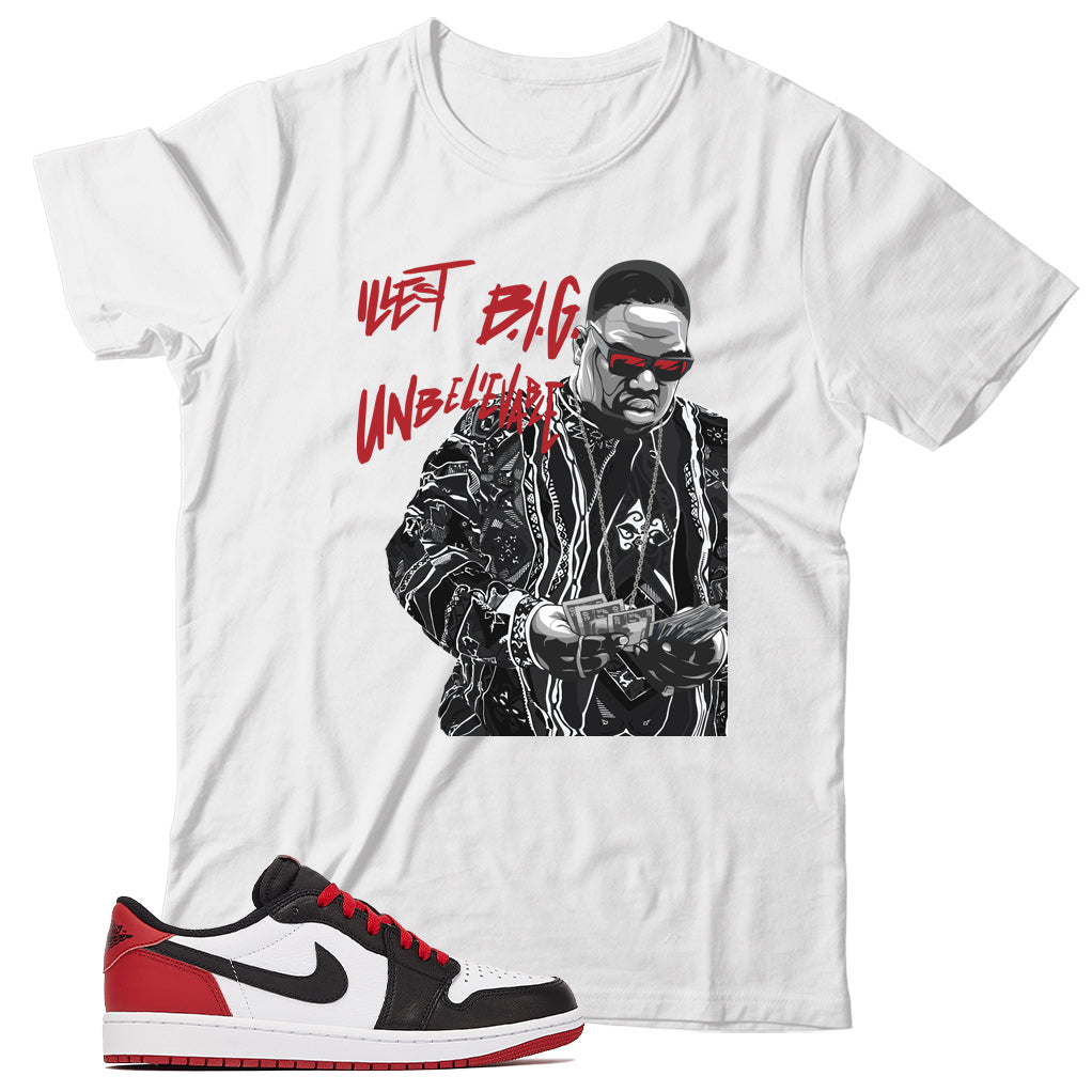 Jordan 1 Low Black Toe shirt