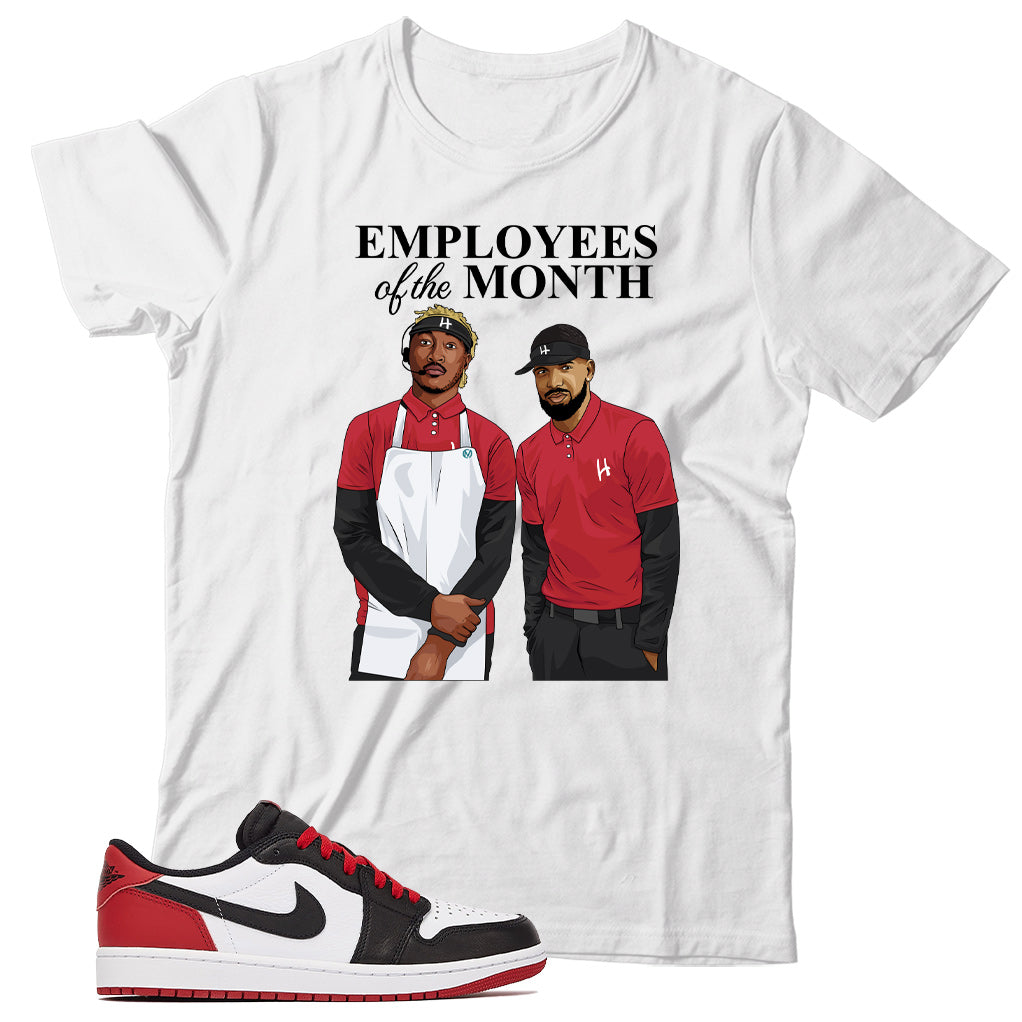 Jordan 1 Low Black Toe shirt