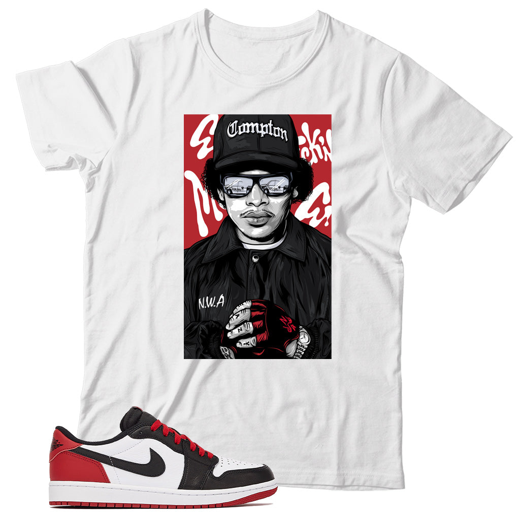 Jordan 1 Low Black Toe shirt