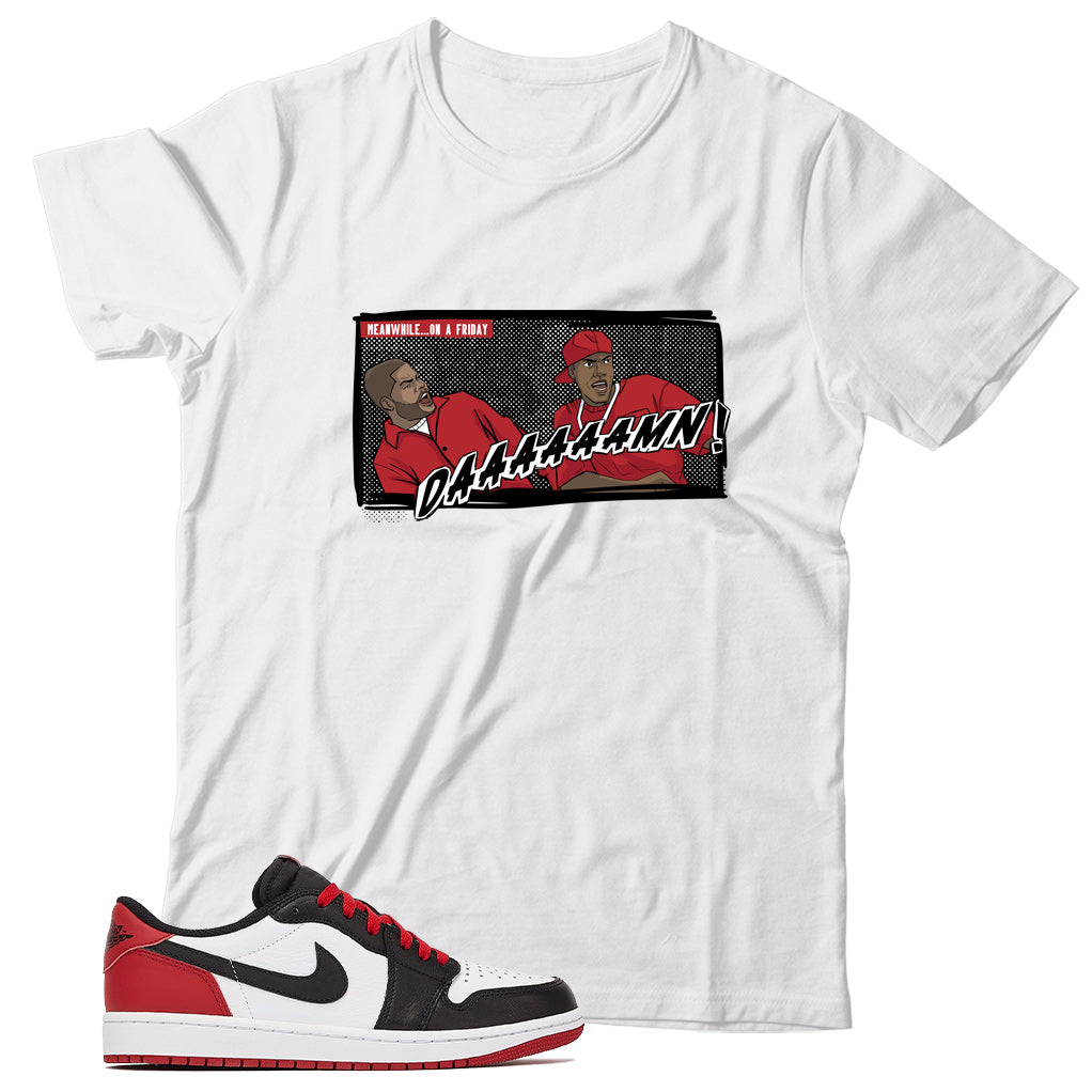 Jordan 1 Low Black Toe shirt