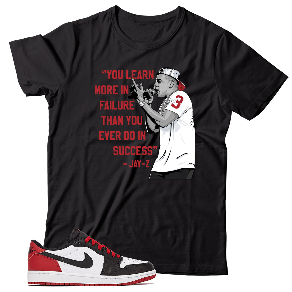 Jordan 1 Low Black Toe shirt