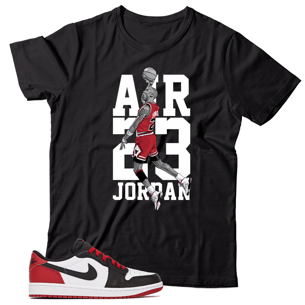 Jordan 1 Low Black Toe shirt