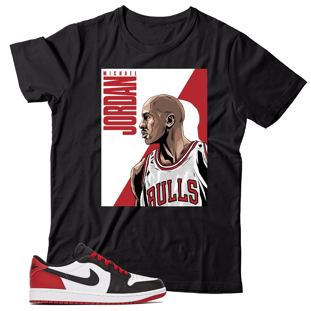 Jordan 1 Low Black Toe shirt