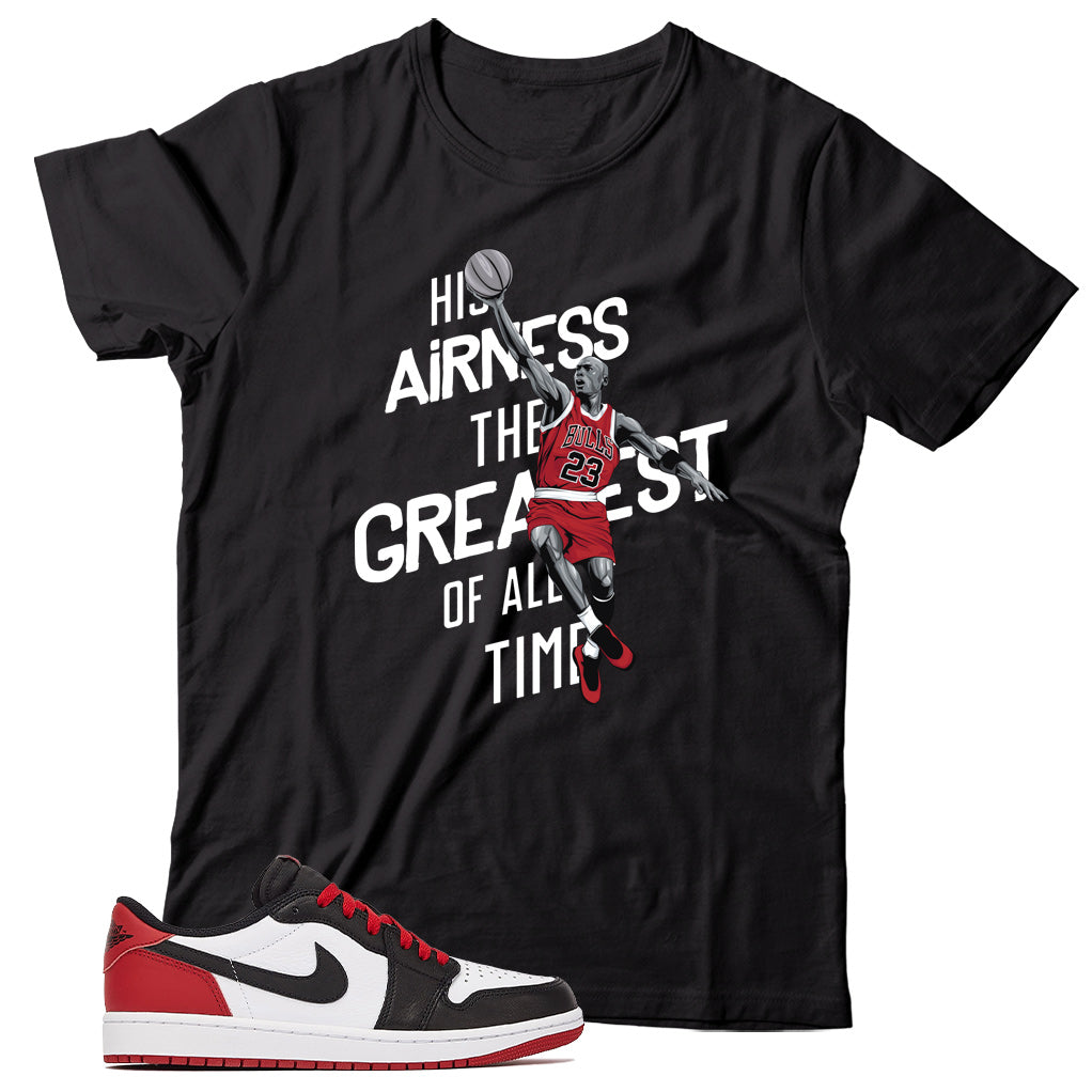 Jordan 1 Low Black Toe shirt