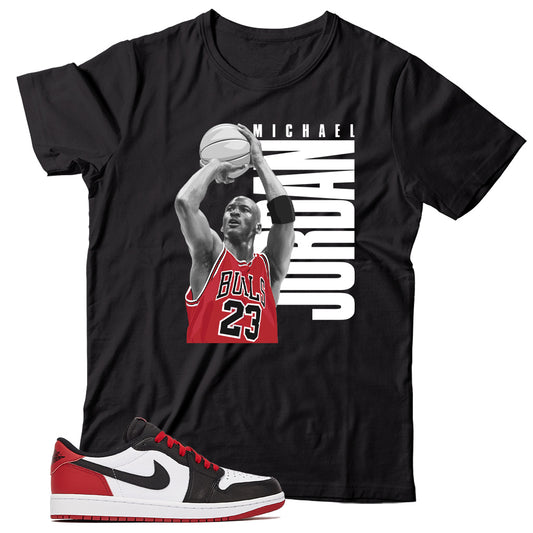 Jordan 1 Low Black Toe shirt