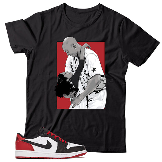 Jordan 1 Low Black Toe shirt