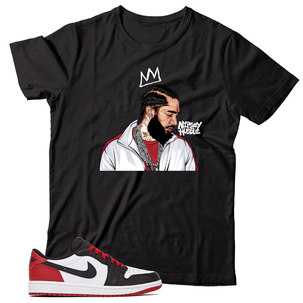 Jordan 1 Low Black Toe shirt