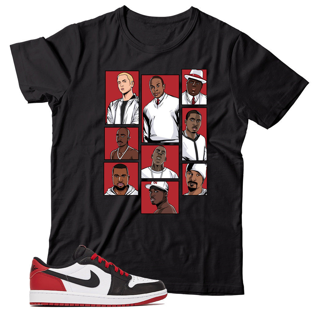 Jordan 1 Low Black Toe shirt