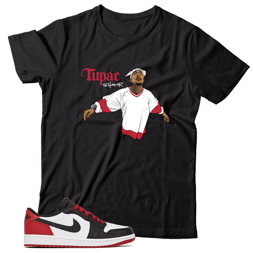 Jordan 1 Low Black Toe shirt