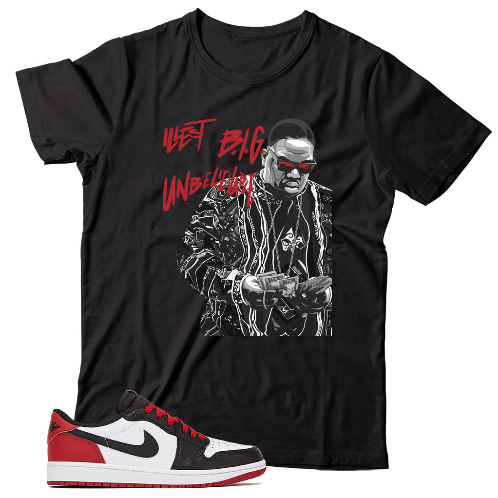 Jordan 1 Low Black Toe shirt