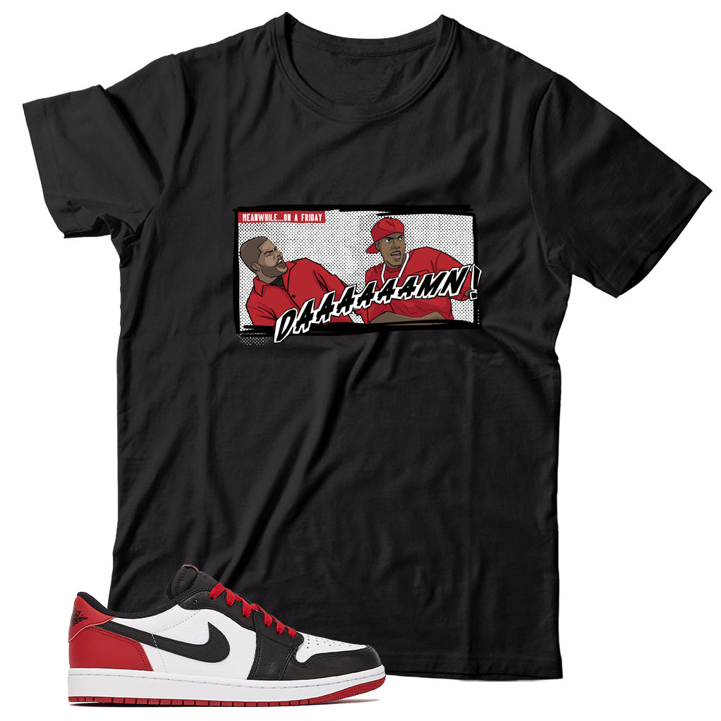 Jordan 1 Low Black Toe shirt