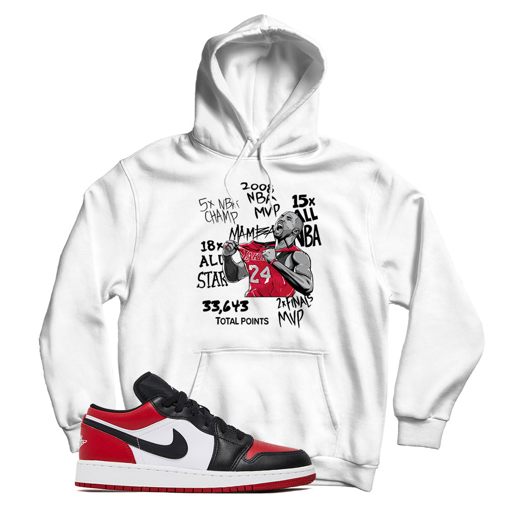 Jordan 1 Low Bred Toe Hoodie