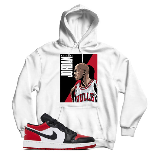 Jordan 1 Low Bred Toe Hoodie