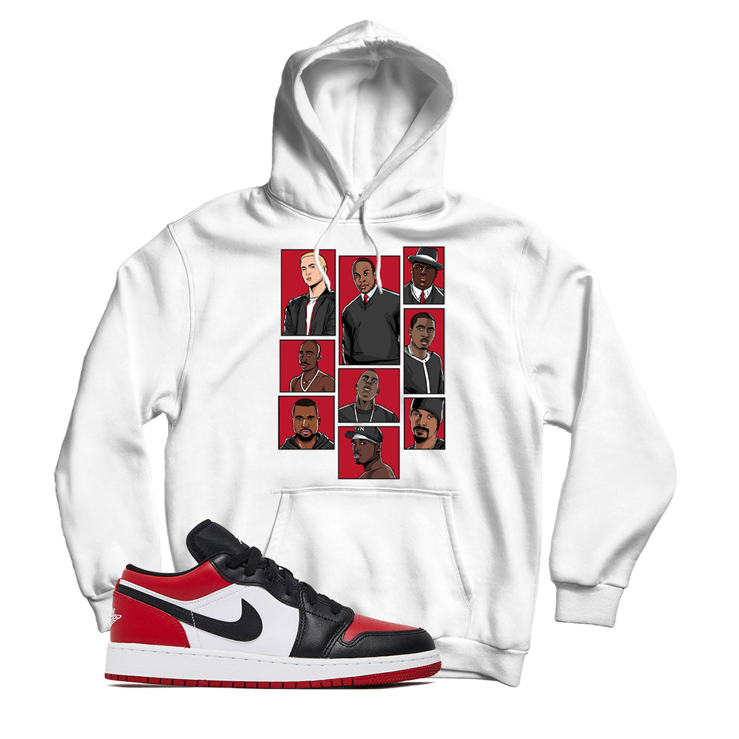 Jordan 1 Low Bred Toe Hoodie