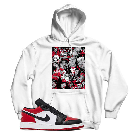 Jordan 1 Low Bred Toe Hoodie