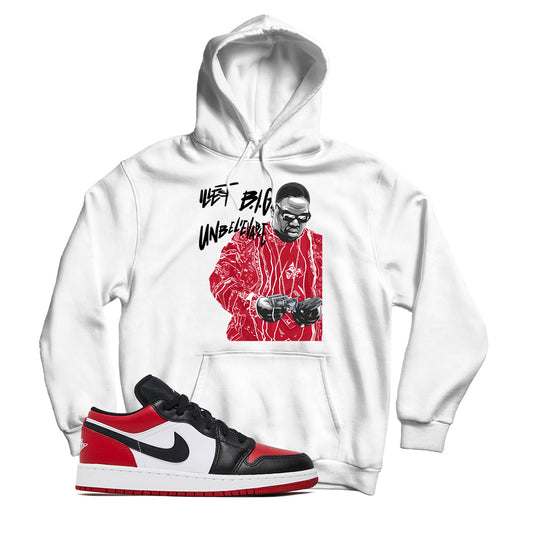 Jordan 1 Low Bred Toe Hoodie