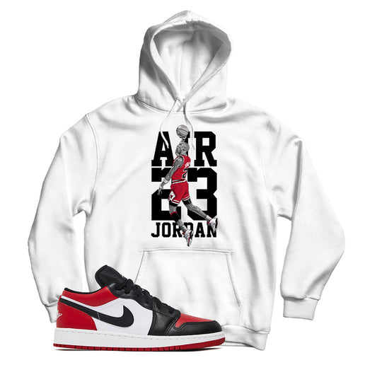 Jordan 1 Low Bred Toe Hoodie