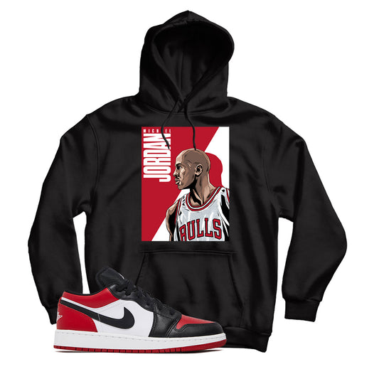 Jordan 1 Low Bred Toe Hoodie