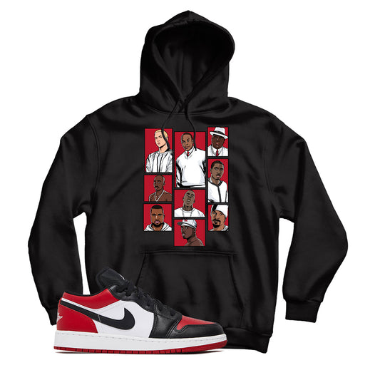 Jordan 1 Low Bred Toe Hoodie