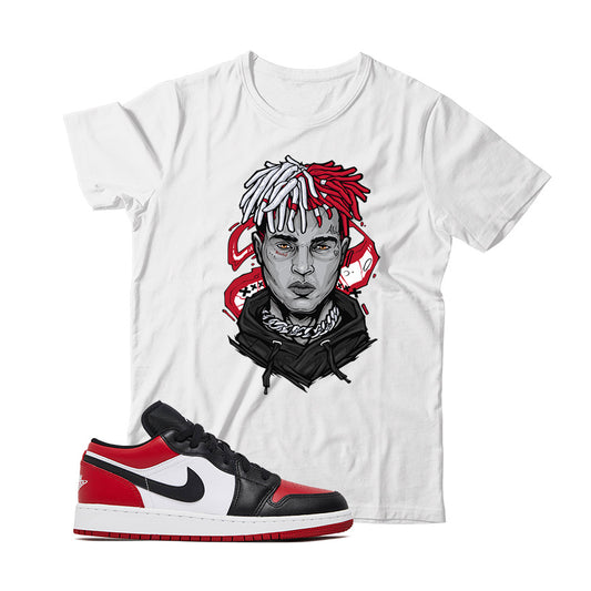Jordan 1 Low Bred Toe Shirt