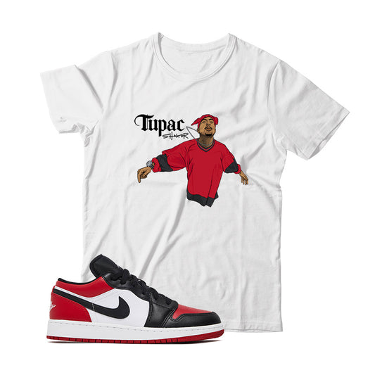Jordan 1 Low Bred Toe Shirt