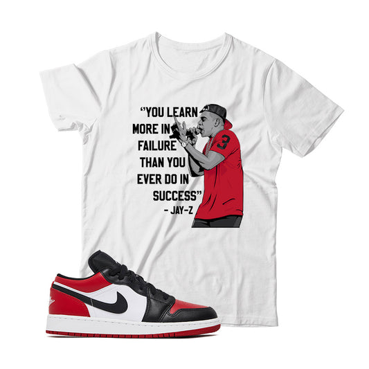 Jordan 1 Low Bred Toe Shirt