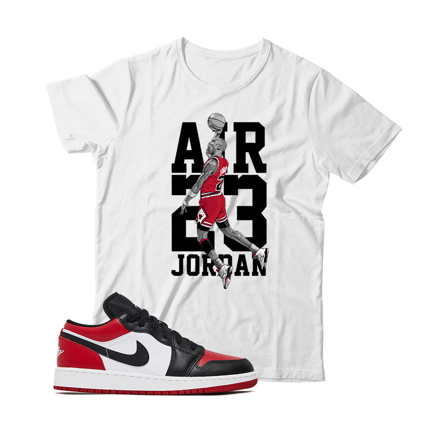 Jordan 1 Low Bred Toe Shirt