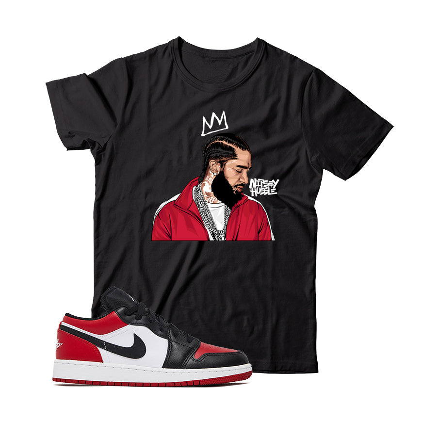 Jordan 1 Low Bred Toe Shirt