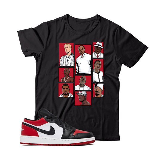 Jordan 1 Low Bred Toe Shirt