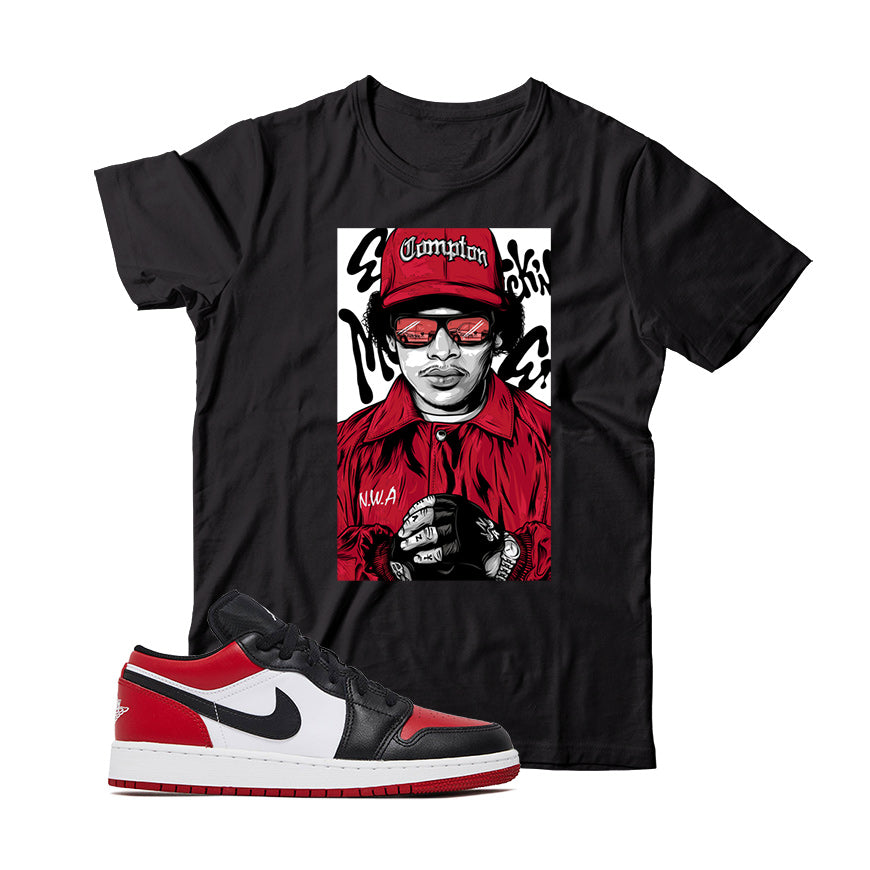 Jordan 1 Low Bred Toe Shirt