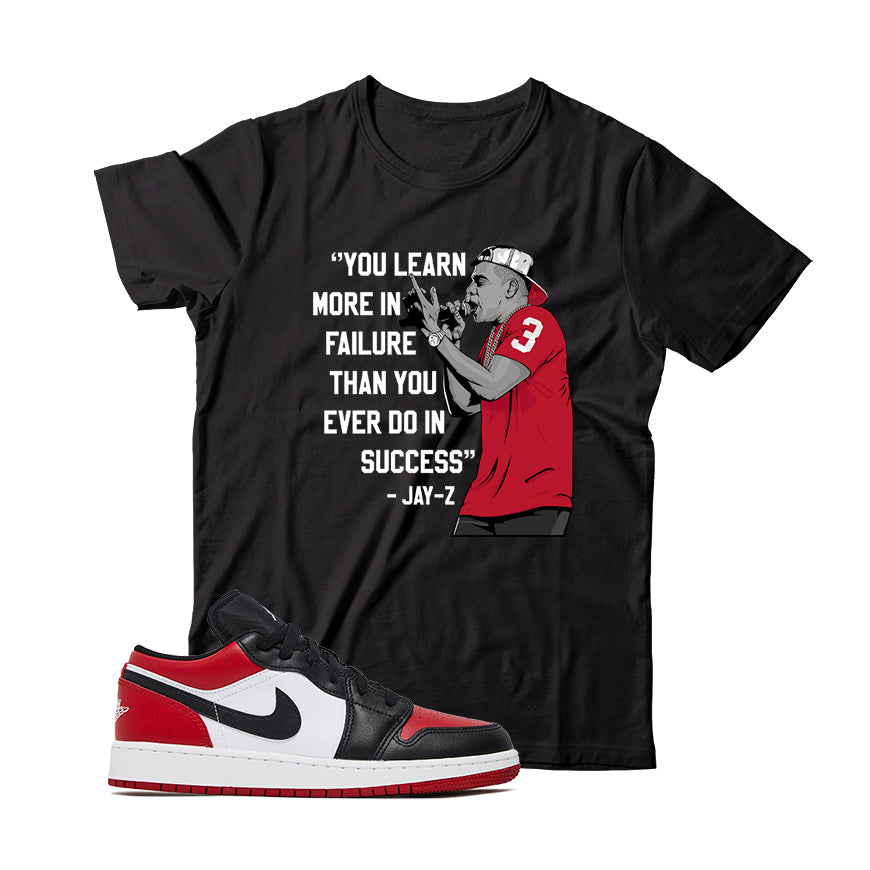 Jordan 1 Low Bred Toe Shirt