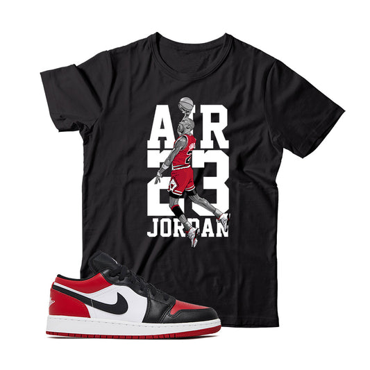 Jordan 1 Low Bred Toe Shirt