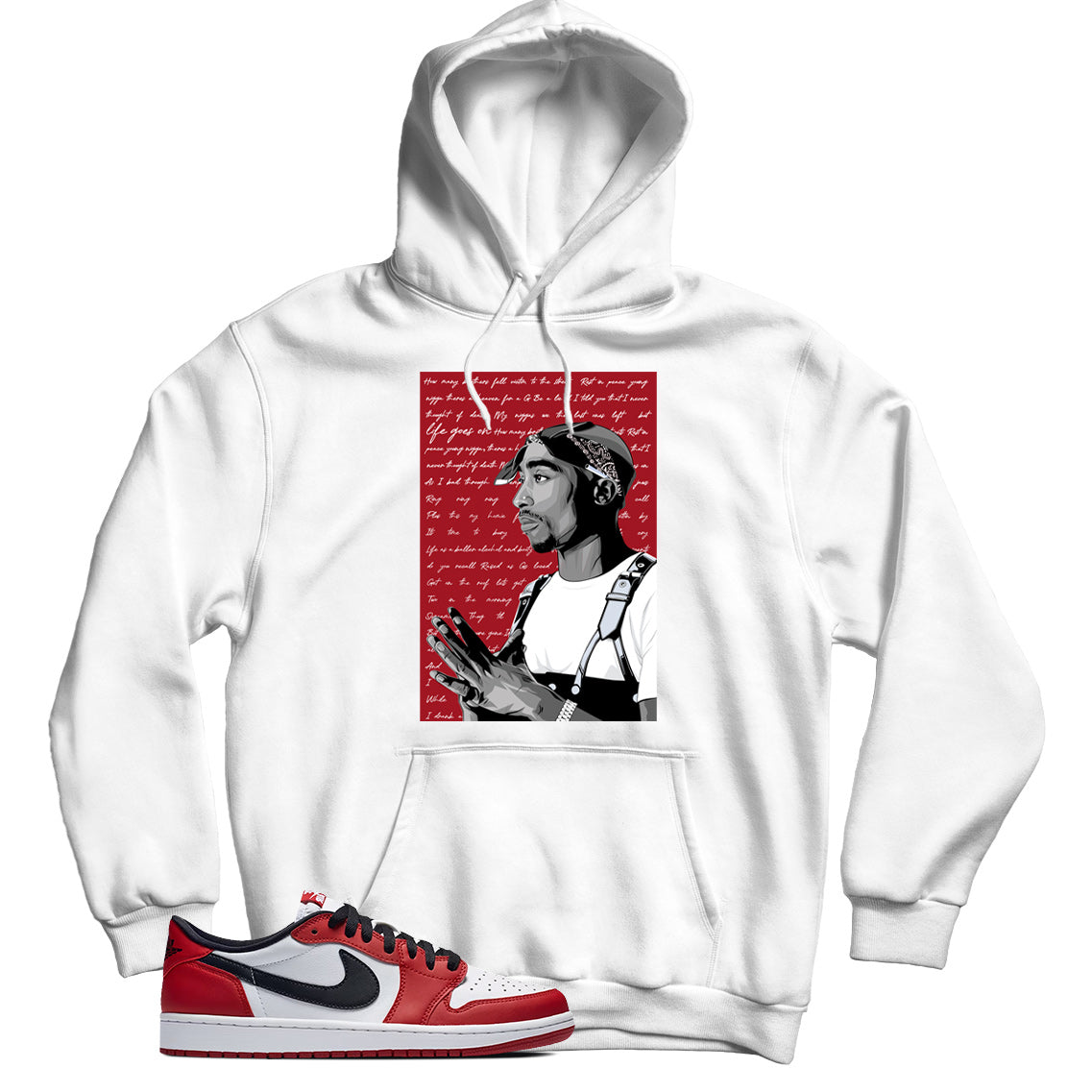 Jordan 1 Low Chicago hoodie