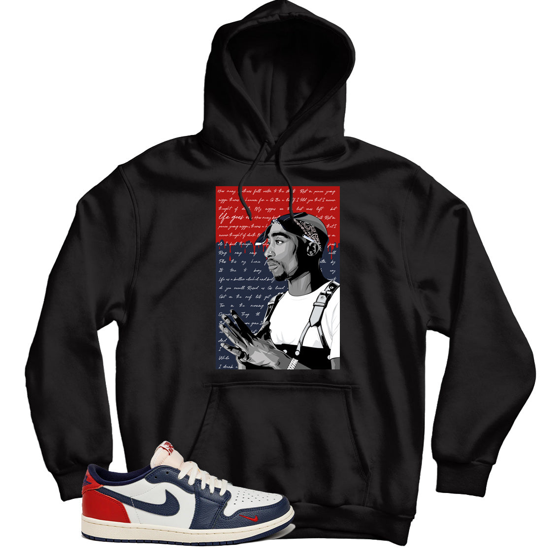 Jordan 1 Low Howard University hoodie
