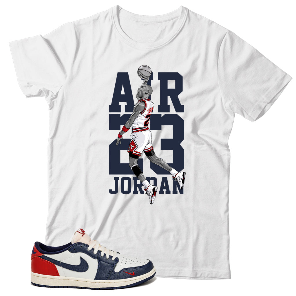 Jordan 1 Low Howard University shirt