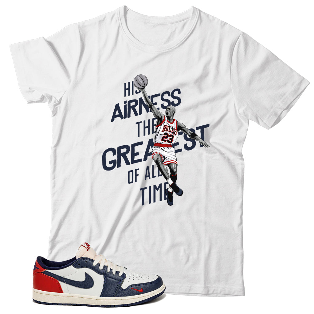 Jordan 1 Low Howard University shirt