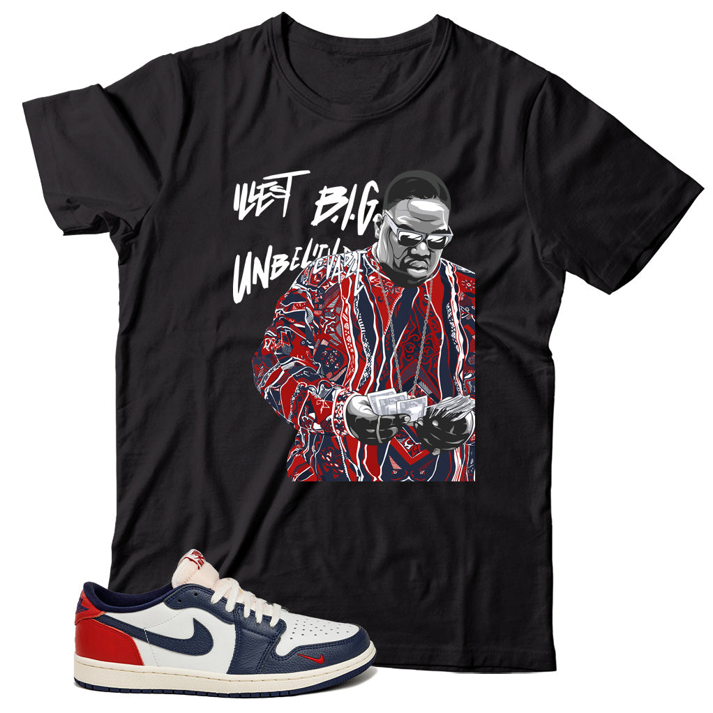 Jordan 1 Low Howard University shirt