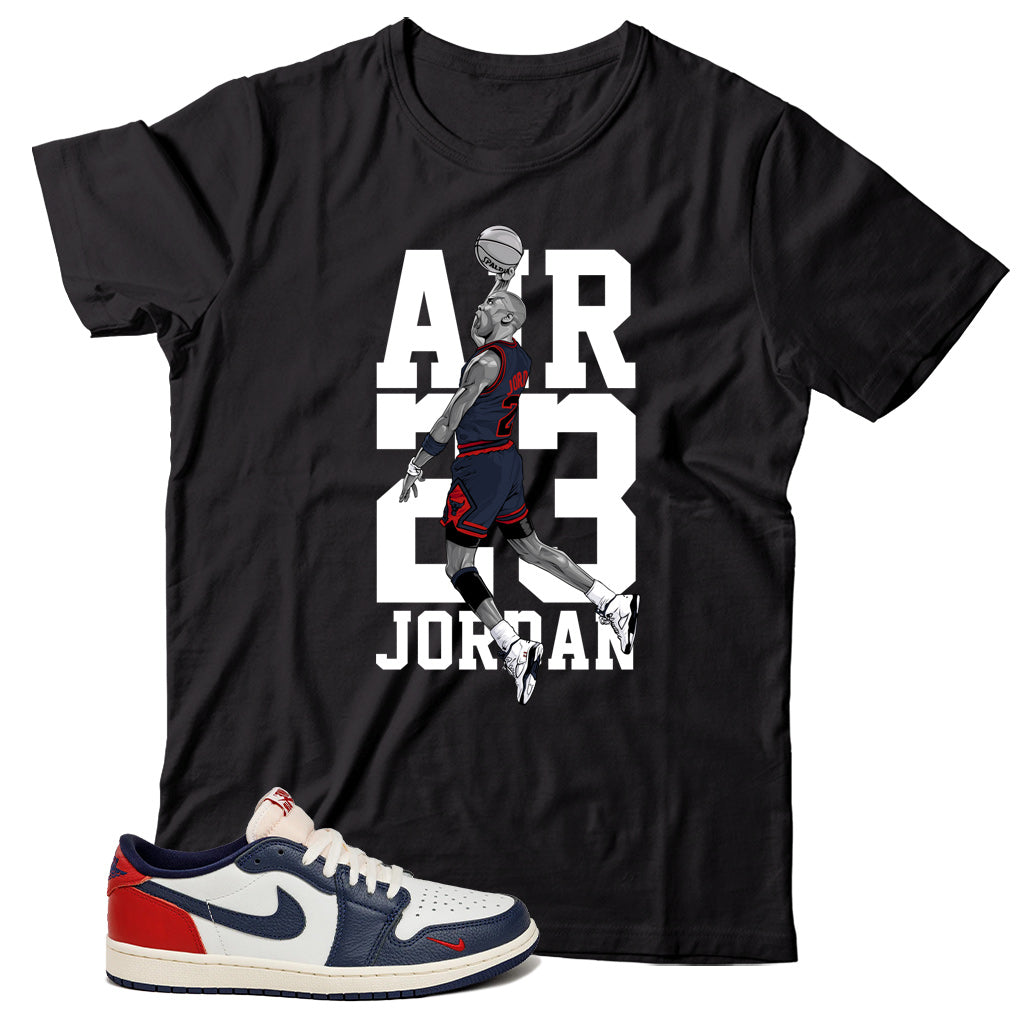 Jordan 1 Low Howard University shirt