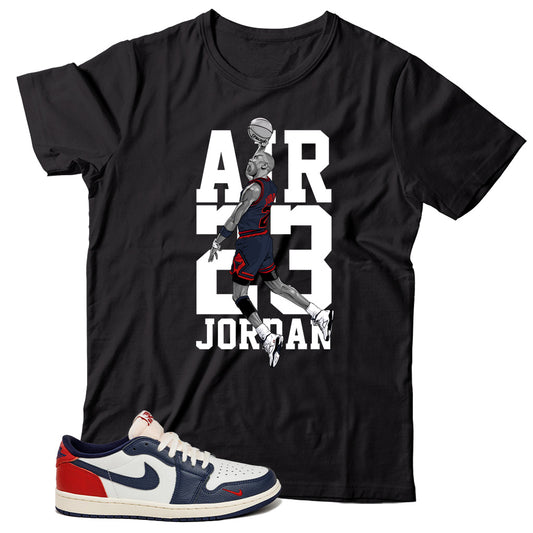 Jordan 1 Low Howard University shirt