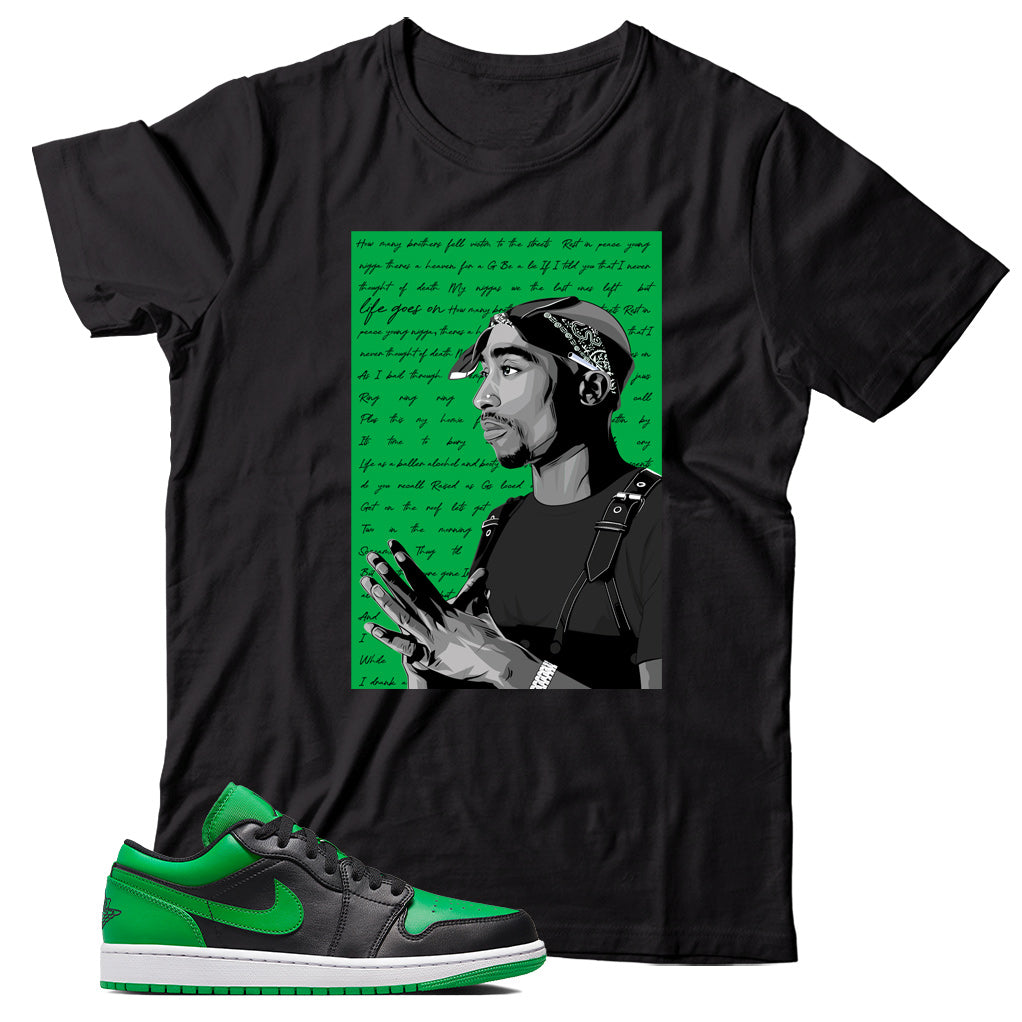 Jordan 1 Low Lucky Green Match Shirt