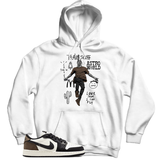 Travis Hoodie Match Jordan 1 Low Mocha