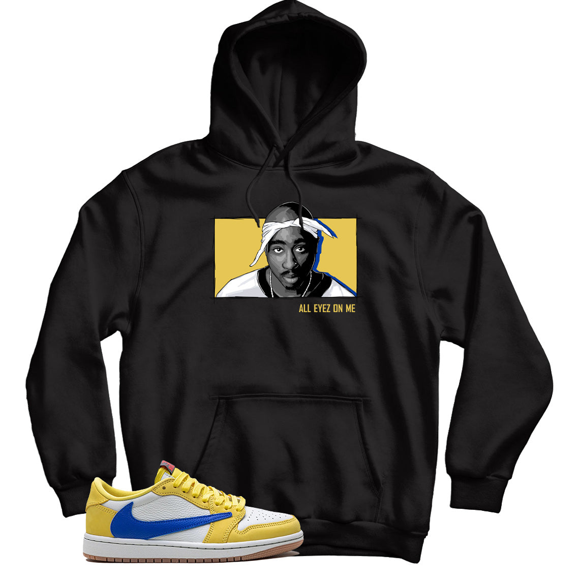 Hoodie Match Jordan 1 Low Travis Scott Canary